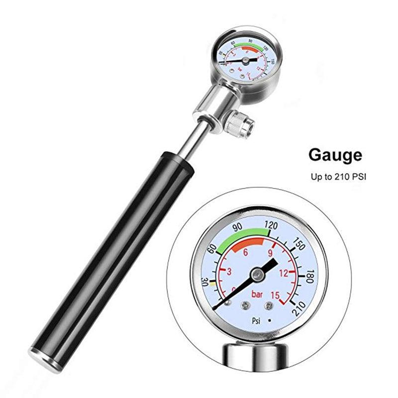 Ultralight Mini MTB Bike Air Pump With Pressure Gauge Portable Bicycle Tire Inflator чорний
Ultralight Mini MTB Bike Air Pump With Pressure Gauge Portable Bicycle Tire Inflator чорний