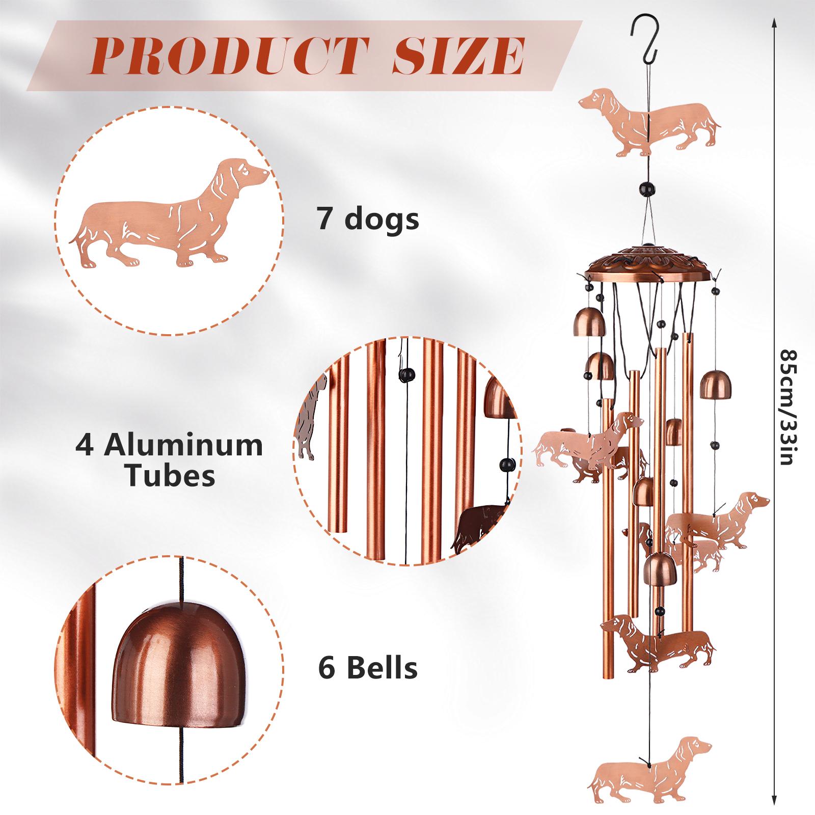 Dachshund Dog Wind Chimes 33 Metal Windchimes With 4 Aluminum Tubes Pet Memorial Wind Chimes Dog Wind Catcher Dachshund Gifts F коричневый
Dachshund Dog Wind Chimes 33 Metal Windchimes With 4 Aluminum Tubes Pet Memorial Wind Chimes Dog Wind Catcher Dachshund Gifts F коричневый