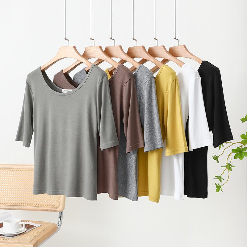 Women s Summer U-Neck Solid Color T-Shirt - Five-Sleeve, Comfortable, Slimming, Skin-Friendly Base Layer XXL for 120-160 lbs
Women s Summer U-Neck Solid Color T-Shirt - Five-Sleeve, Comfortable, Slimming, Skin-Friendly Base Layer XXL for 120-160 lbs