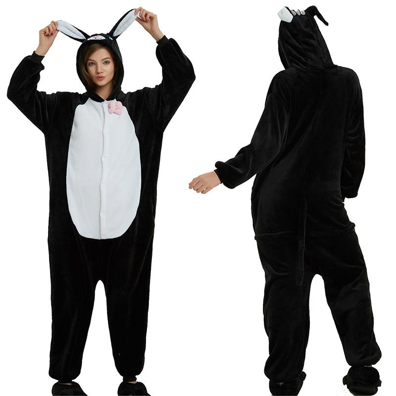 Adult Unisex Animal Flannel Onsie Costume Pyjama Kigurumi Fancy Dress Sleepwear Black Cat,XL
Adult Unisex Animal Flannel Onsie Costume Pyjama Kigurumi Fancy Dress Sleepwear Black Cat,XL