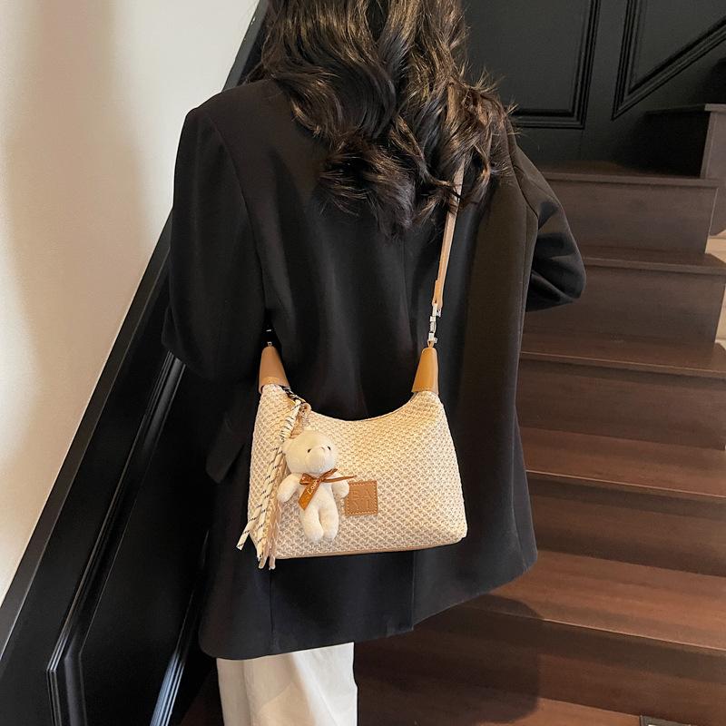 Popular straw bag women s new fashion versatile portable shoulder bag simple messenger bag темно-коричневого кольору
Popular straw bag women s new fashion versatile portable shoulder bag simple messenger bag темно-коричневого кольору