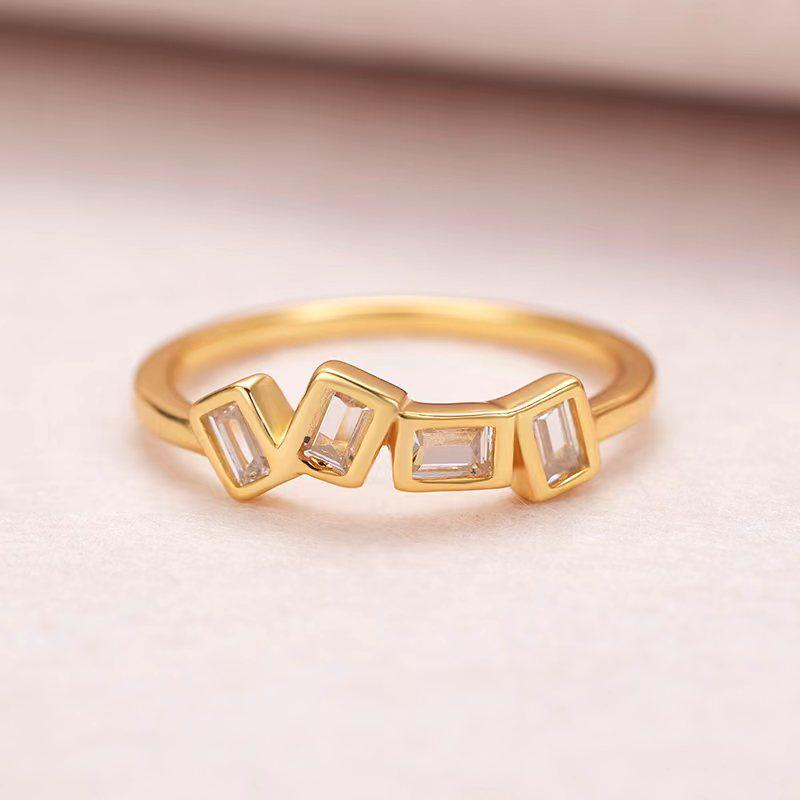 S925 Sterling Silver Geometric Openwork Diamond Ring - Elegant Light Luxury, European & American Style Size 5
S925 Sterling Silver Geometric Openwork Diamond Ring - Elegant Light Luxury, European & American Style Size 5