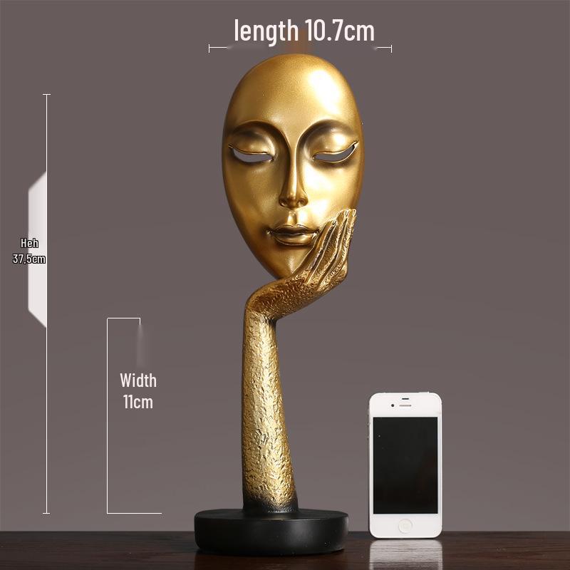 Nordic Style Abstract Woman Mask Sculpture for Living Room or Entrance Decor
Nordic Style Abstract Woman Mask Sculpture for Living Room or Entrance Decor