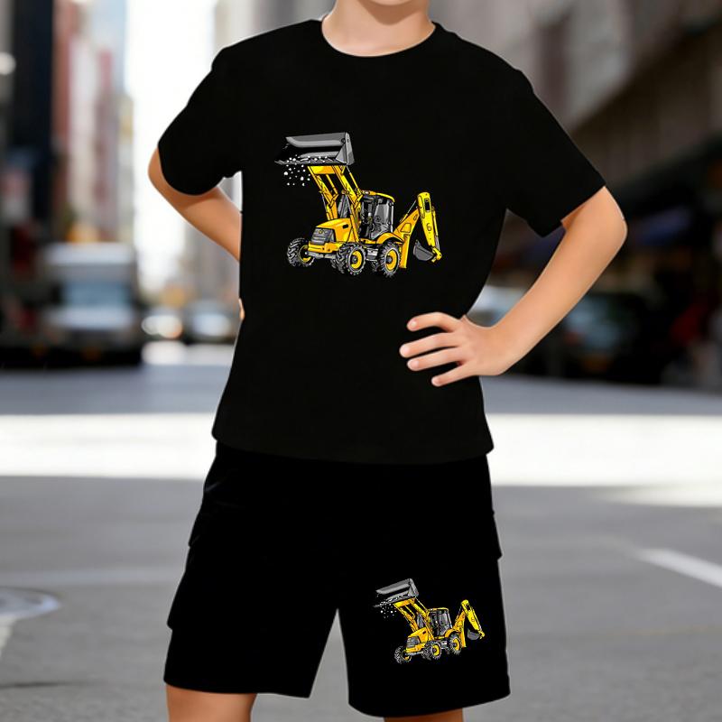 Boys 2 Piece Excavator and bulldozer printed outfit, Short Sleeve T-Shirt and Shorts Set for Kids Age 5-14,White, Black Sporty Casual Summer Clothes 5-6 Years чёрный
Boys 2 Piece Excavator and bulldozer printed outfit, Short Sleeve T-Shirt and Shorts Set for Kids Age 5-14,White, Black Sporty Casual Summer Clothes 5-6 Years чёрный