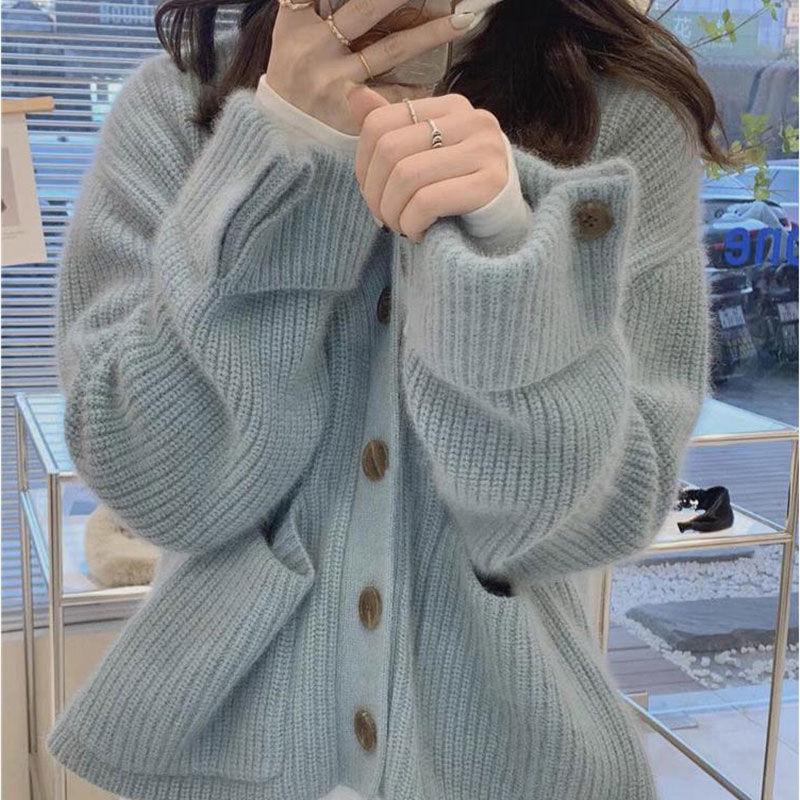 Women s Korean V-neck Knit Cardigan - Single-breasted, Loose Fit, Versatile Autumn/Winter Style One Size (Fits 80-135kg) синий
Women s Korean V-neck Knit Cardigan - Single-breasted, Loose Fit, Versatile Autumn/Winter Style One Size (Fits 80-135kg) синий