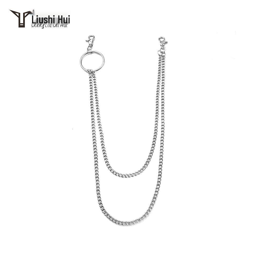 Unisex Trendy Hip-Hop Double-Layer Titanium Waist Chain - European & American Street Fashion Accessory
Unisex Trendy Hip-Hop Double-Layer Titanium Waist Chain - European & American Street Fashion Accessory