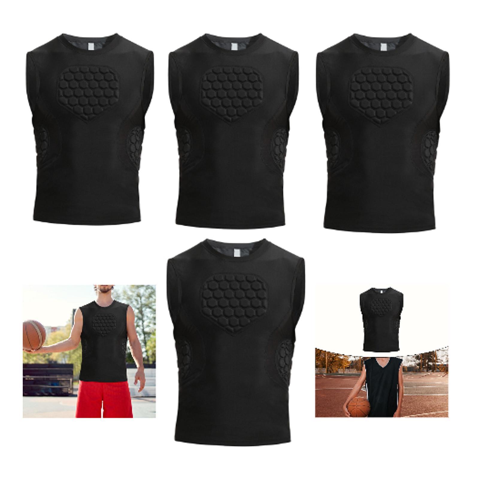 Mens Padded Compression Shirt with Pads Impact Protection Chest Rib Protector Guard for Softball Baseball Football Sports Rugby M
Mens Padded Compression Shirt with Pads Impact Protection Chest Rib Protector Guard for Softball Baseball Football Sports Rugby M