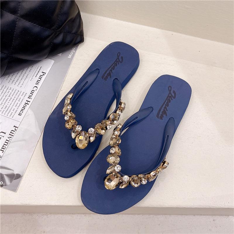 Women s Rhinestone Decor Flip Flops Flat Heel Beach Sandals Casual Summer Thong Slippers 40 синій
Women s Rhinestone Decor Flip Flops Flat Heel Beach Sandals Casual Summer Thong Slippers 40 синій