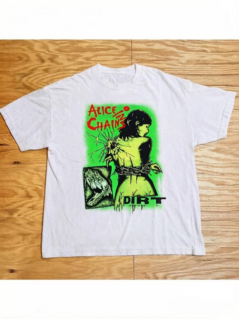 Alice in Chains Heavy Metal Music Band Graphic Print Short Sleeve Cotton Tshirt Summer Retro Unisex Women Casual Y2K Streetwear S
Alice in Chains Heavy Metal Music Band Graphic Print Short Sleeve Cotton Tshirt Summer Retro Unisex Women Casual Y2K Streetwear S