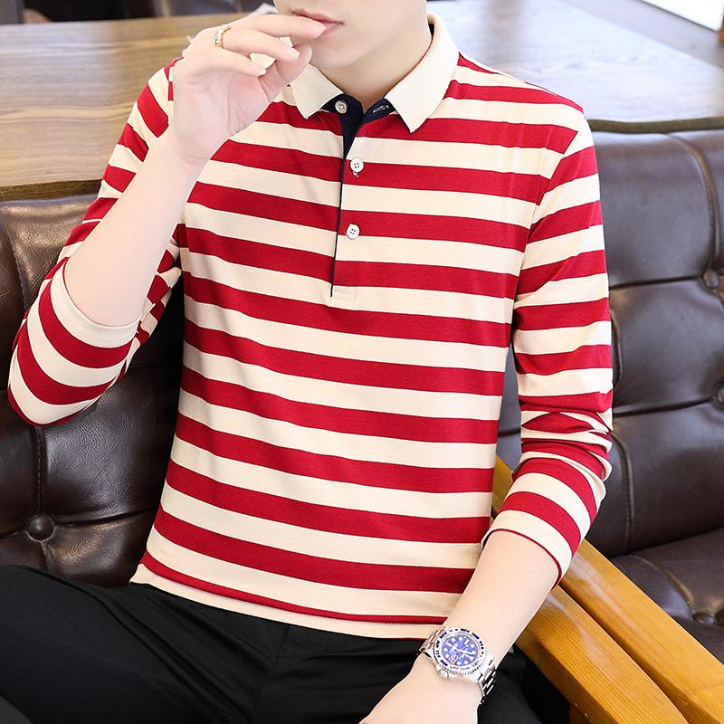 Men s Casual Top Pure Cotton Collar T-shirt Striped Long Sleeved Cotton Business T-shirt Polo Shirt M червоний
Men s Casual Top Pure Cotton Collar T-shirt Striped Long Sleeved Cotton Business T-shirt Polo Shirt M червоний