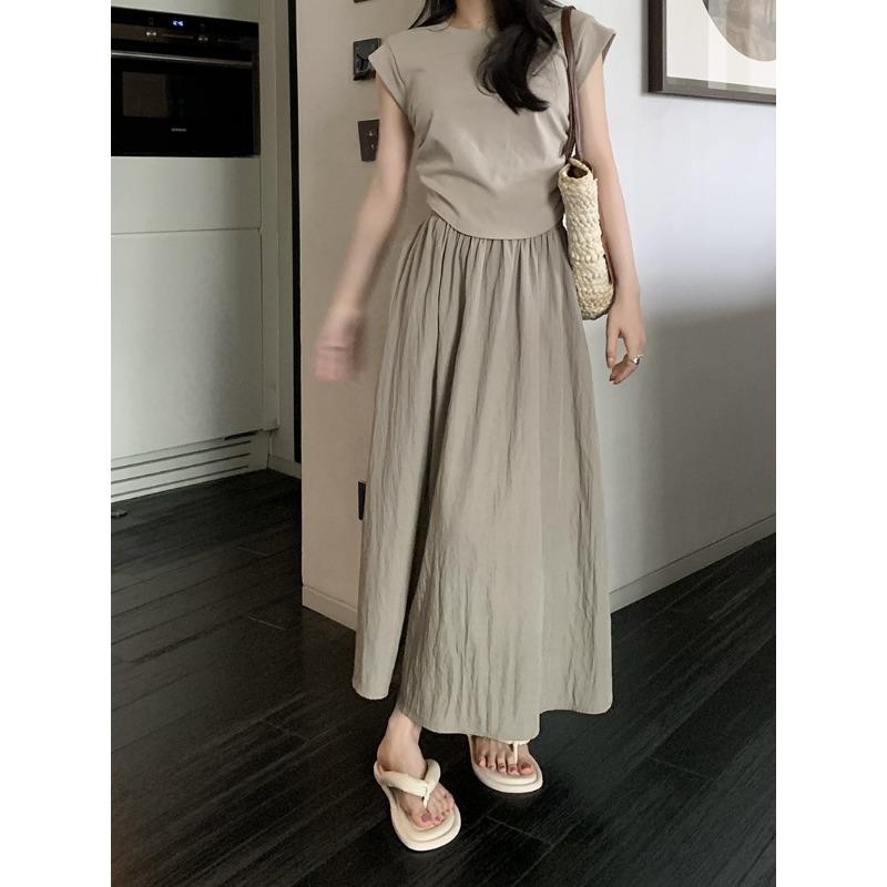 Новая французская узкая юбка средней длины в стиле ретро А-образного кроя с большим зонтиком для женщин на лето 3XL