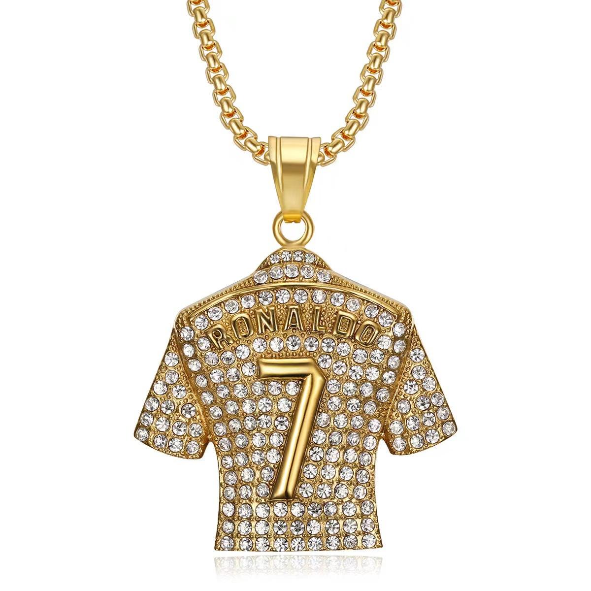 Hip Hop Style Number 7 Jersey Zircon Pendant Alloy Necklace for Men,Classic Commemorative Necklace,World Football Fan Gifts 60cm
Hip Hop Style Number 7 Jersey Zircon Pendant Alloy Necklace for Men,Classic Commemorative Necklace,World Football Fan Gifts 60cm