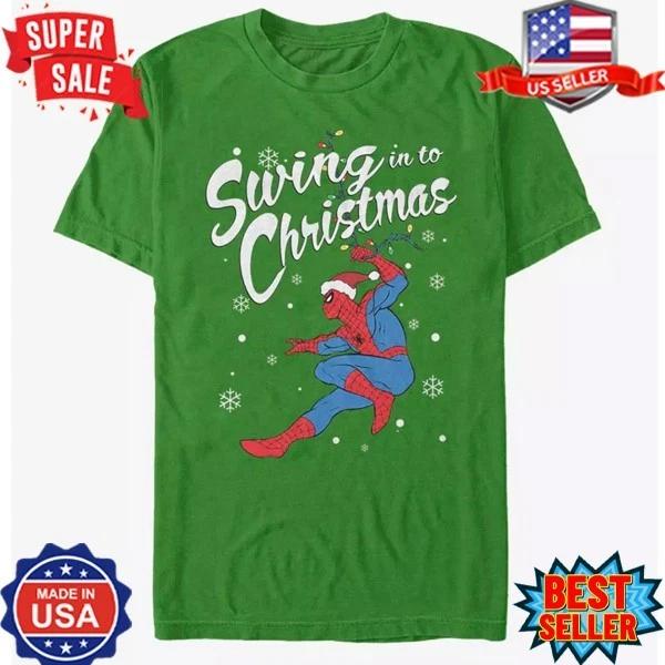 Marvel Spider-Man Swinging Spidey Christmas T-Shirt T-Shirt, S-5XL S
Marvel Spider-Man Swinging Spidey Christmas T-Shirt T-Shirt, S-5XL S
