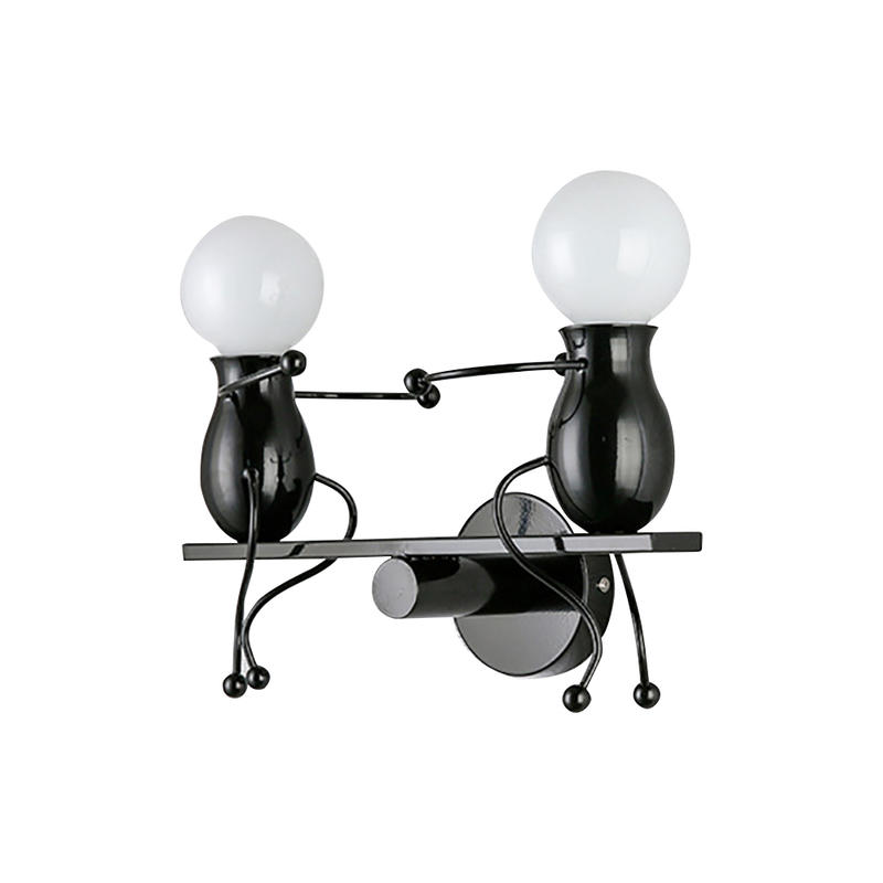 Kids Kinkiet, 220V E27 Fashion Creative Two Villain Wall Tampe, Night Lamp Creative Lamp Corridor Stair Lamp Balcony Balcony Lamp, Black
Kids Kinkiet, 220V E27 Fashion Creative Two Villain Wall Tampe, Night Lamp Creative Lamp Corridor Stair Lamp Balcony Balcony Lamp, Black