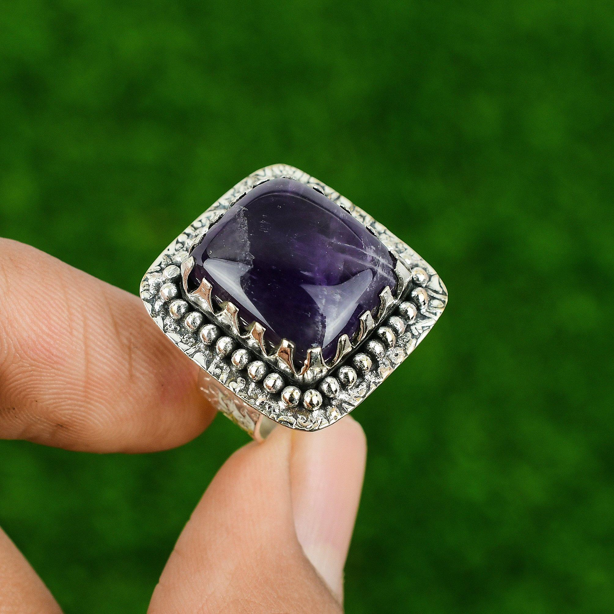 Шеврон Аметист Драгоценный камень Ручной работы Заявление Кольцо 925 Стерлинговое серебро US 8 8
Шеврон Аметист Драгоценный камень Ручной работы Заявление Кольцо 925 Стерлинговое серебро US 8 8