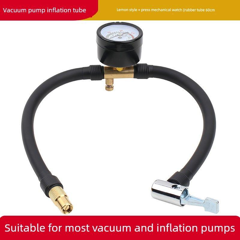 Multifunctional Car Air Pump, Vacuum Pump, Inflator with Digital Display, Deflator, Pressure Gauge, Inflator Hose, Inflator Head Twist + Press Mechanical Watch (Rubber Tube 60cm)
Multifunctional Car Air Pump, Vacuum Pump, Inflator with Digital Display, Deflator, Pressure Gauge, Inflator Hose, Inflator Head Twist + Press Mechanical Watch (Rubber Tube 60cm)