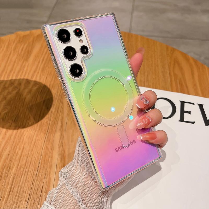 Прозрачный чехол Dazzle Rainbow Color для Samsung Galaxy S23 Ultra S22 Plus, магнитный противоударный чехол с беспроводной зарядкой
Прозрачный чехол Dazzle Rainbow Color для Samsung Galaxy S23 Ultra S22 Plus, магнитный противоударный чехол с беспроводной зарядкой