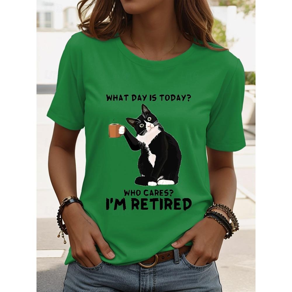 Women s T Shirt Retired Graphic Animal Letter Vintage Stylish Classic Short Sleeve Crew Neck Regular S
Women s T Shirt Retired Graphic Animal Letter Vintage Stylish Classic Short Sleeve Crew Neck Regular S