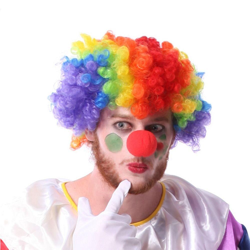 Clown Cosplay Accessories Colorful Wig Sponge Red Sponge Nose Hair Sponge Nose Set Costumes Outfit Wig&Nose
Clown Cosplay Accessories Colorful Wig Sponge Red Sponge Nose Hair Sponge Nose Set Costumes Outfit Wig&Nose