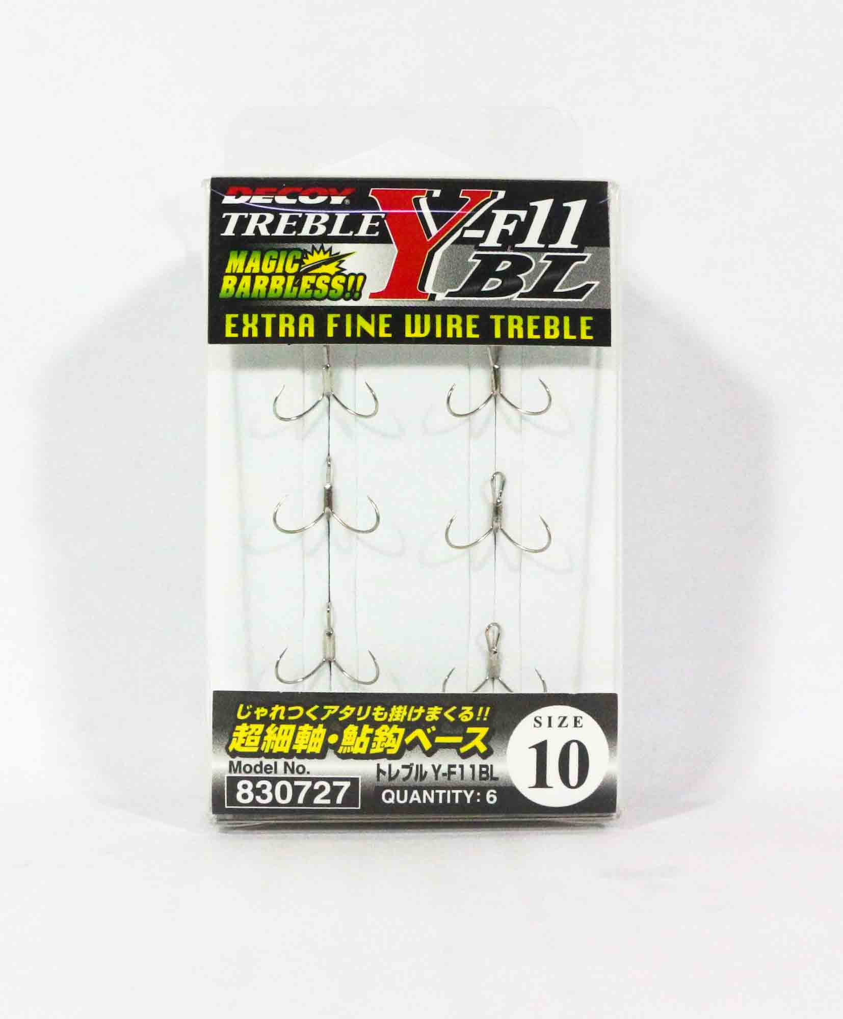 Decoy Y-F11BLTreble Hook Крючки из сверхтонкой проволоки без бородки, размер 10 (0727)
Decoy Y-F11BLTreble Hook Крючки из сверхтонкой проволоки без бородки, размер 10 (0727)