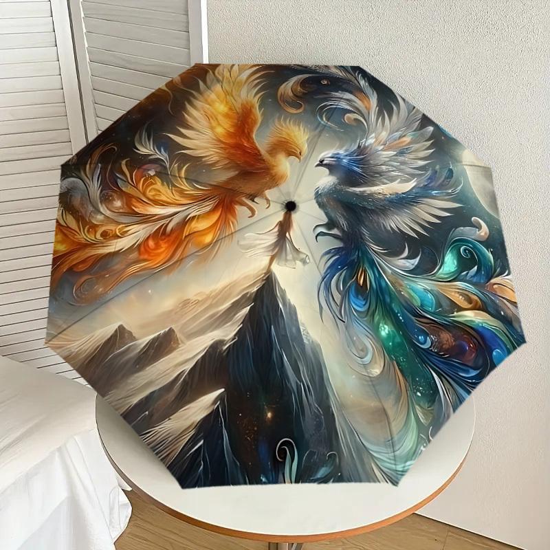 1pc Phoenixes in Cosmic Harmony Umbrella with Plastic Handle,Suitable for All Seasons Home Travel Outdoor UmbrellaDD702
1pc Phoenixes in Cosmic Harmony Umbrella with Plastic Handle,Suitable for All Seasons Home Travel Outdoor UmbrellaDD702