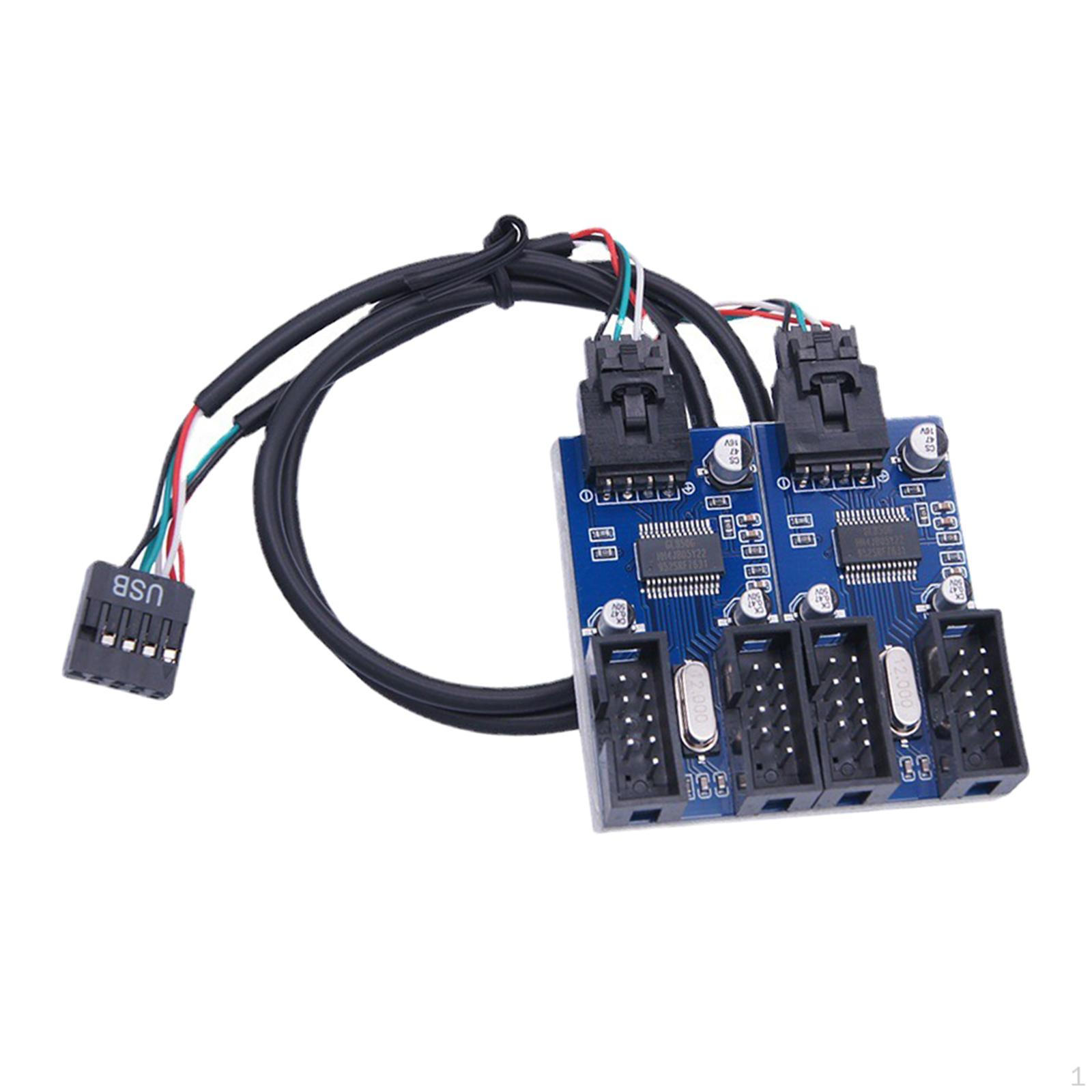 9 Pin USB Header Extension Cable Adapter Fan Splitter Multiplier Internal Hub Converter 1 to 4 Cable
9 Pin USB Header Extension Cable Adapter Fan Splitter Multiplier Internal Hub Converter 1 to 4 Cable