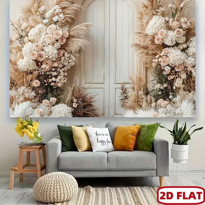 2D Flat Printing Beige Pampas Grass Backdrop with Light Pink Roses for Bridal Shower & Party 47.2x31.5inch/120*80cm
2D Flat Printing Beige Pampas Grass Backdrop with Light Pink Roses for Bridal Shower & Party 47.2x31.5inch/120*80cm