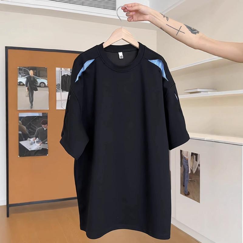 Men Striped Patchwork Cutout Short Sleeve T Shirt Oversized Casual Streetwear Top for Men 2XL чорний
Men Striped Patchwork Cutout Short Sleeve T Shirt Oversized Casual Streetwear Top for Men 2XL чорний