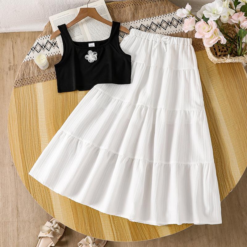 Girls Fashion Set 2025 Summer Children s Small Flower Sleeveless Vest White Skirt Set 170cm=12Y чорний
Girls Fashion Set 2025 Summer Children s Small Flower Sleeveless Vest White Skirt Set 170cm=12Y чорний