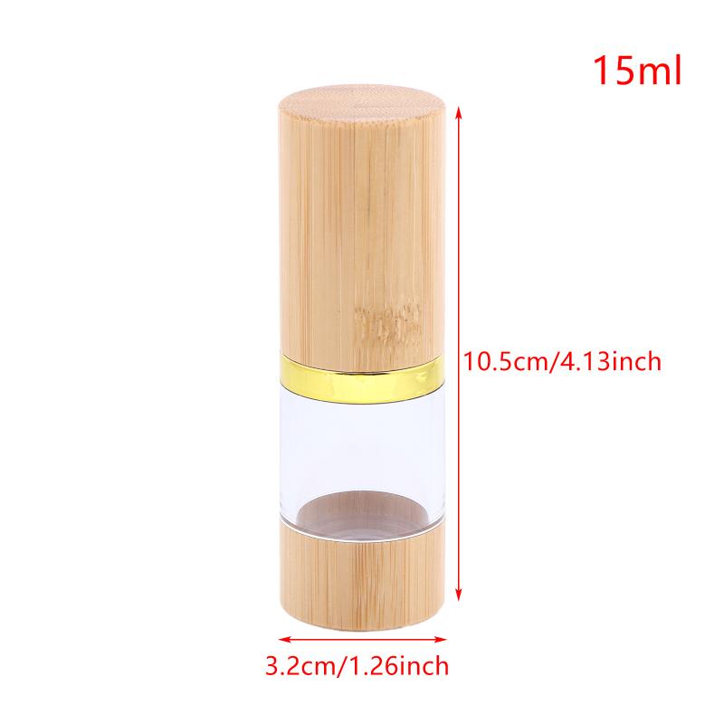 Airless Pump Bottles Bamboo Plastic Refillable 15ml 30ml Cosmetic Jars for Travel Convenient Healthy Skincare Packing
Airless Pump Bottles Bamboo Plastic Refillable 15ml 30ml Cosmetic Jars for Travel Convenient Healthy Skincare Packing