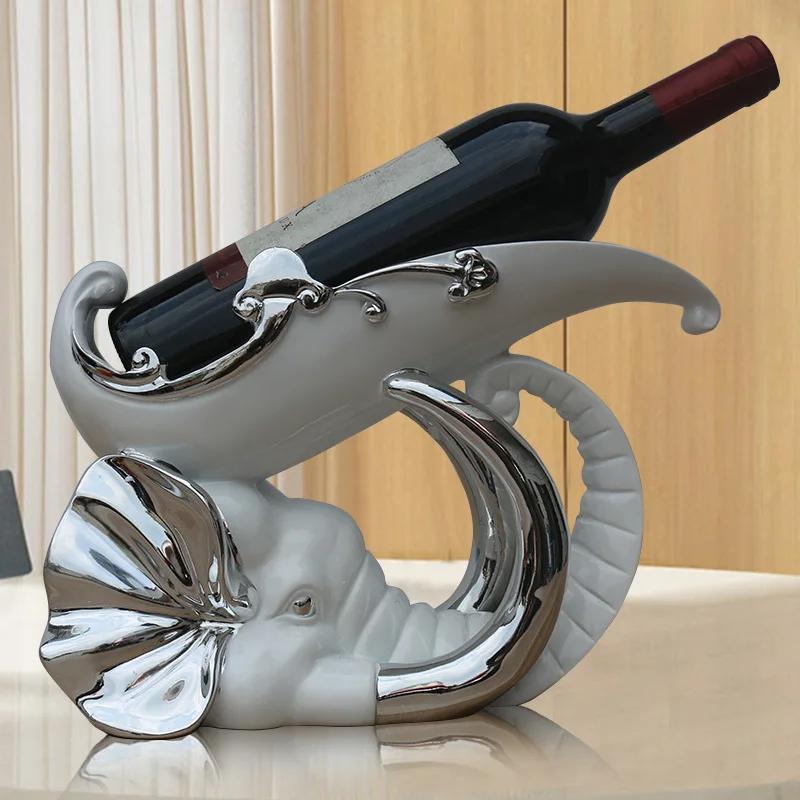 Elephant Red Wine Holder Living Room Luxury Cabinet Decorations High Foot Wine Glass Holder Household Bottle Rack срібний
Elephant Red Wine Holder Living Room Luxury Cabinet Decorations High Foot Wine Glass Holder Household Bottle Rack срібний