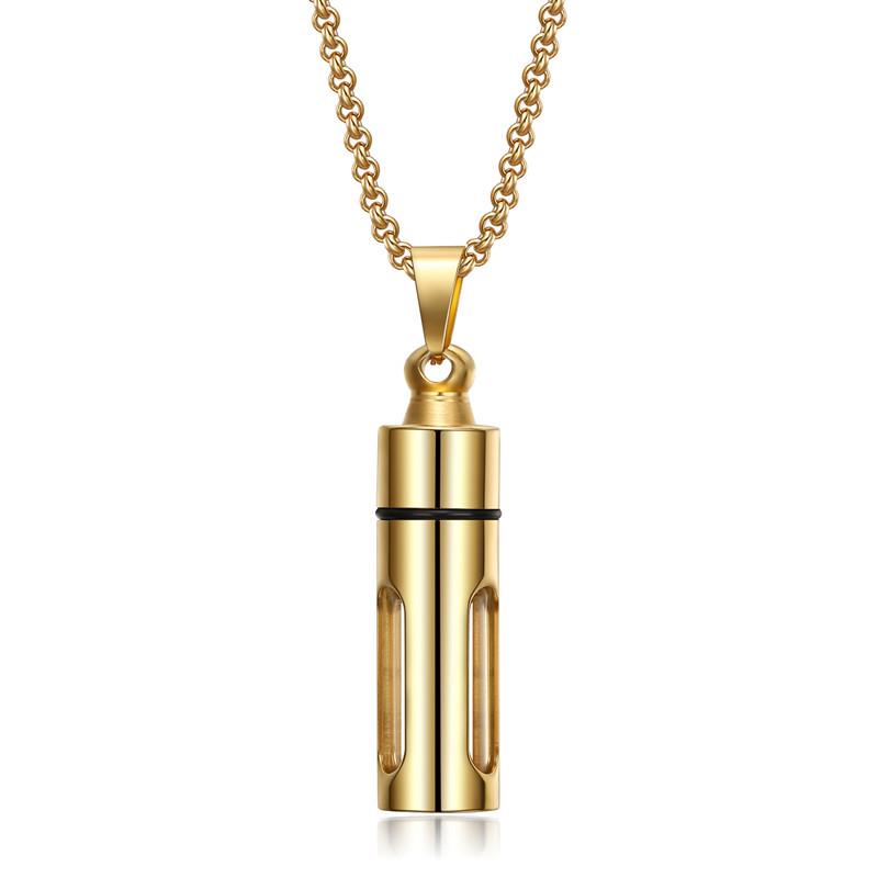 European-American Stainless Steel Glass Pendant Necklace with Essential Oil Perfume Bottle and Incense Burner Steel Pendant without Chain
European-American Stainless Steel Glass Pendant Necklace with Essential Oil Perfume Bottle and Incense Burner Steel Pendant without Chain