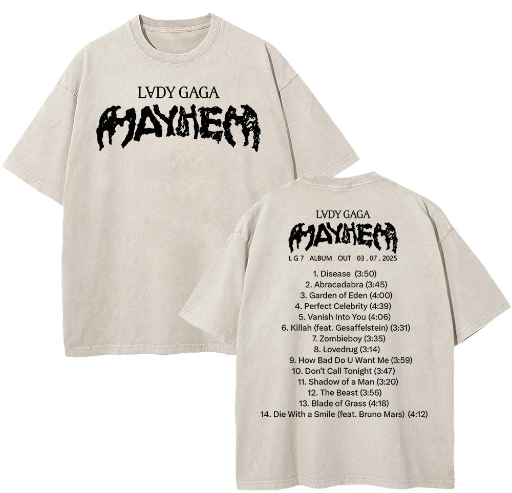 Vintage Washed Lady Gaga The Mayhem Ball Tour T Shirt Fashion MenWomen Aesthetic High Quality Acid Wash Cotton Tees S
Vintage Washed Lady Gaga The Mayhem Ball Tour T Shirt Fashion MenWomen Aesthetic High Quality Acid Wash Cotton Tees S