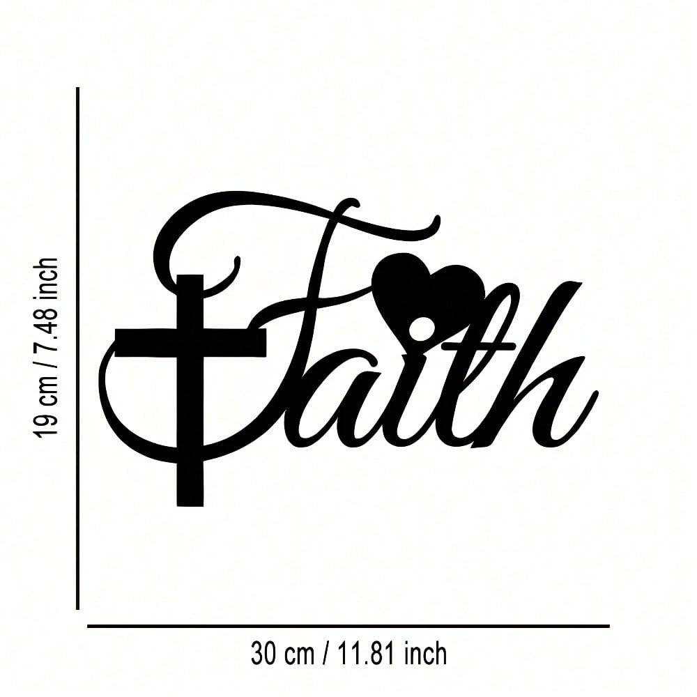 Faith Theme Iron Wall Art Abstract Metal Decor for Living Room Bedroom Cafe Office Gift 19x30
Faith Theme Iron Wall Art Abstract Metal Decor for Living Room Bedroom Cafe Office Gift 19x30