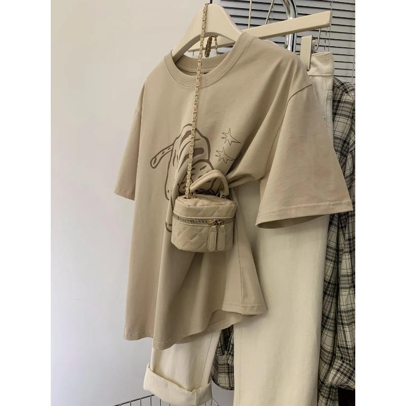 Khaki Printed Fashion Women s New Summer Design Pure Cotton Loose Short-sleeved T-shirt Top 2XL хакі
Khaki Printed Fashion Women s New Summer Design Pure Cotton Loose Short-sleeved T-shirt Top 2XL хакі