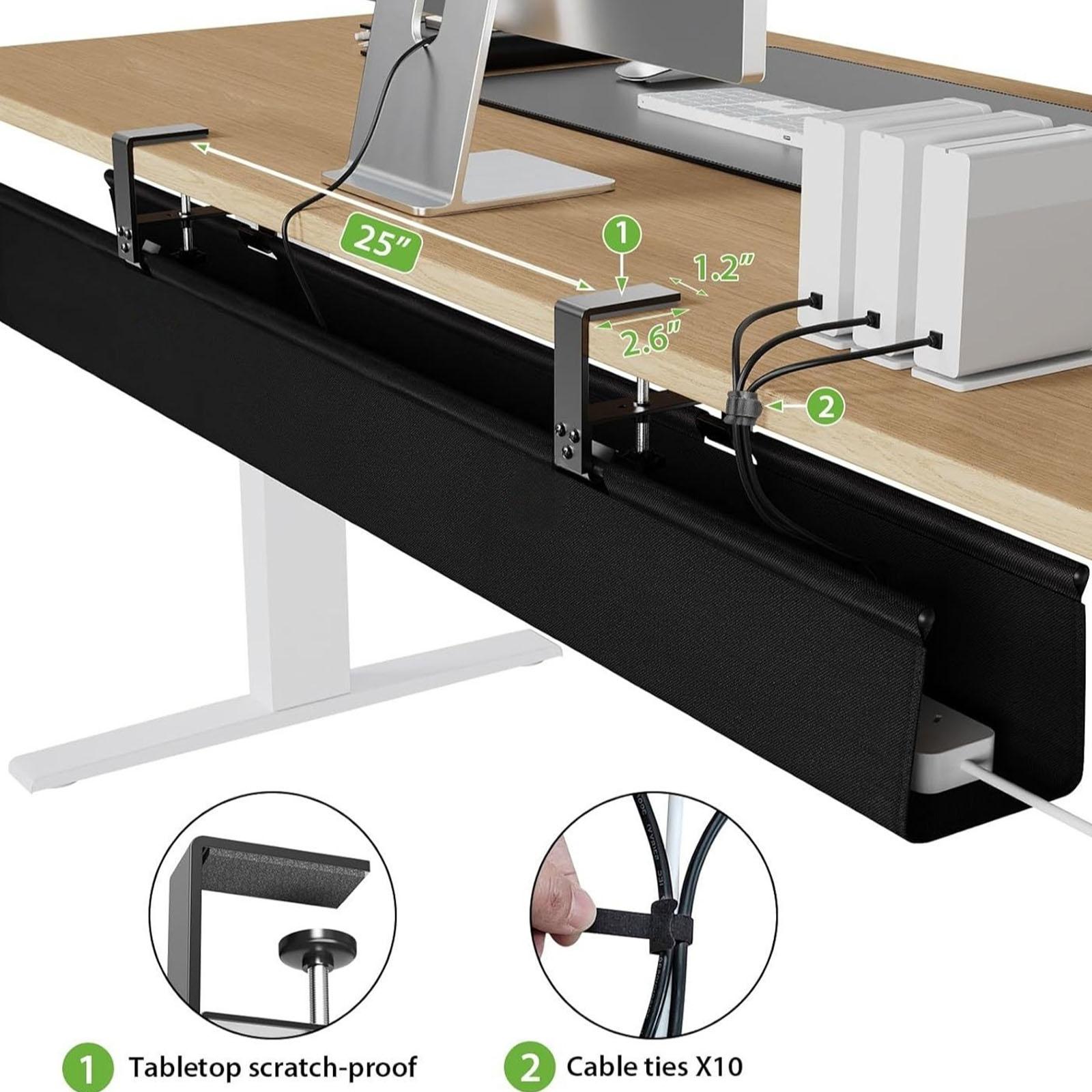 Spacious Hide Cable Management Tray With NonSlip Straps Ventilation Holes For Efficient Wire Management Easy Setups 35x70cm
Spacious Hide Cable Management Tray With NonSlip Straps Ventilation Holes For Efficient Wire Management Easy Setups 35x70cm