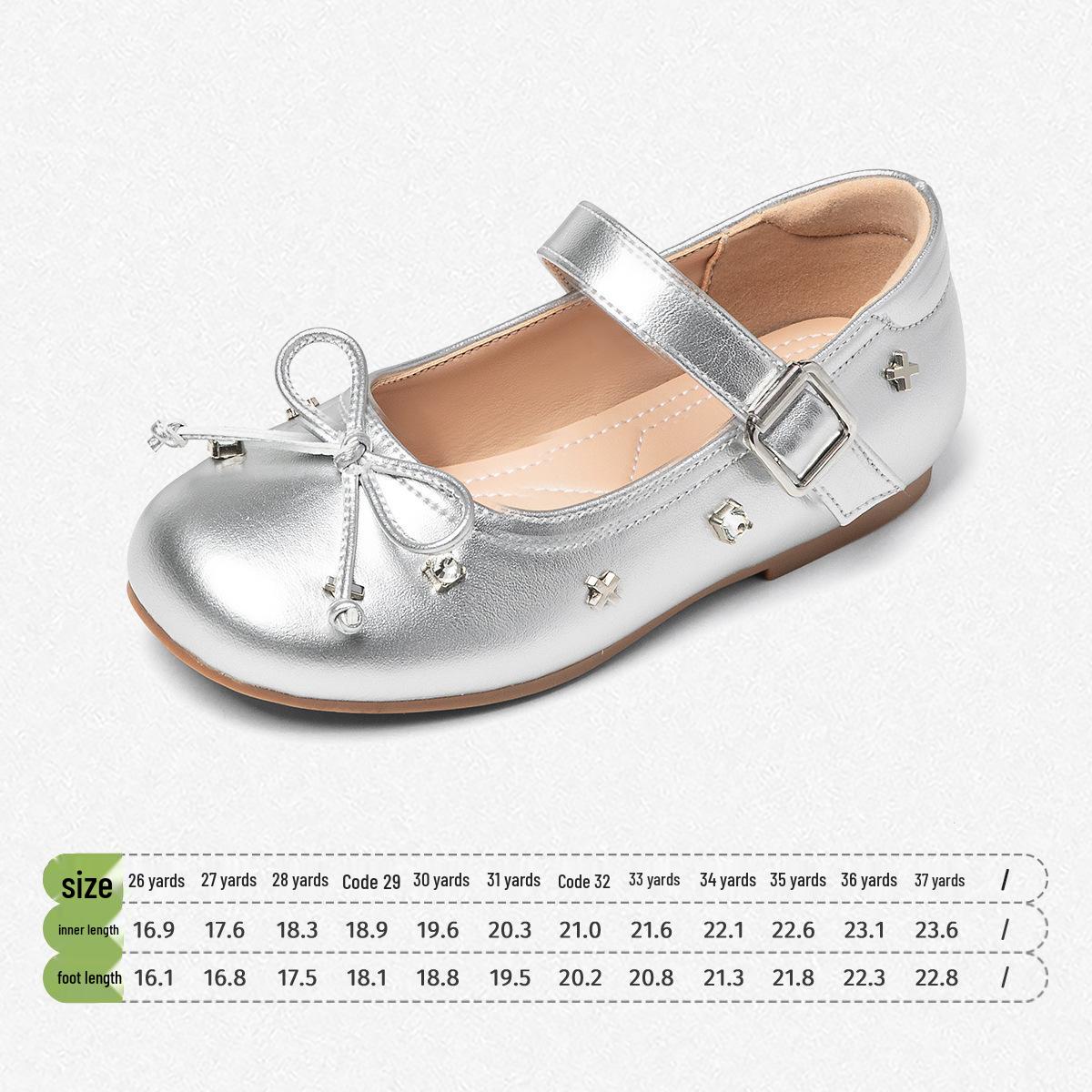 Snuffy Girls Silver Leather Princess Shoes - Elegant, Fashionable, Soft Sole, Spring 2026. 26
Snuffy Girls Silver Leather Princess Shoes - Elegant, Fashionable, Soft Sole, Spring 2026. 26