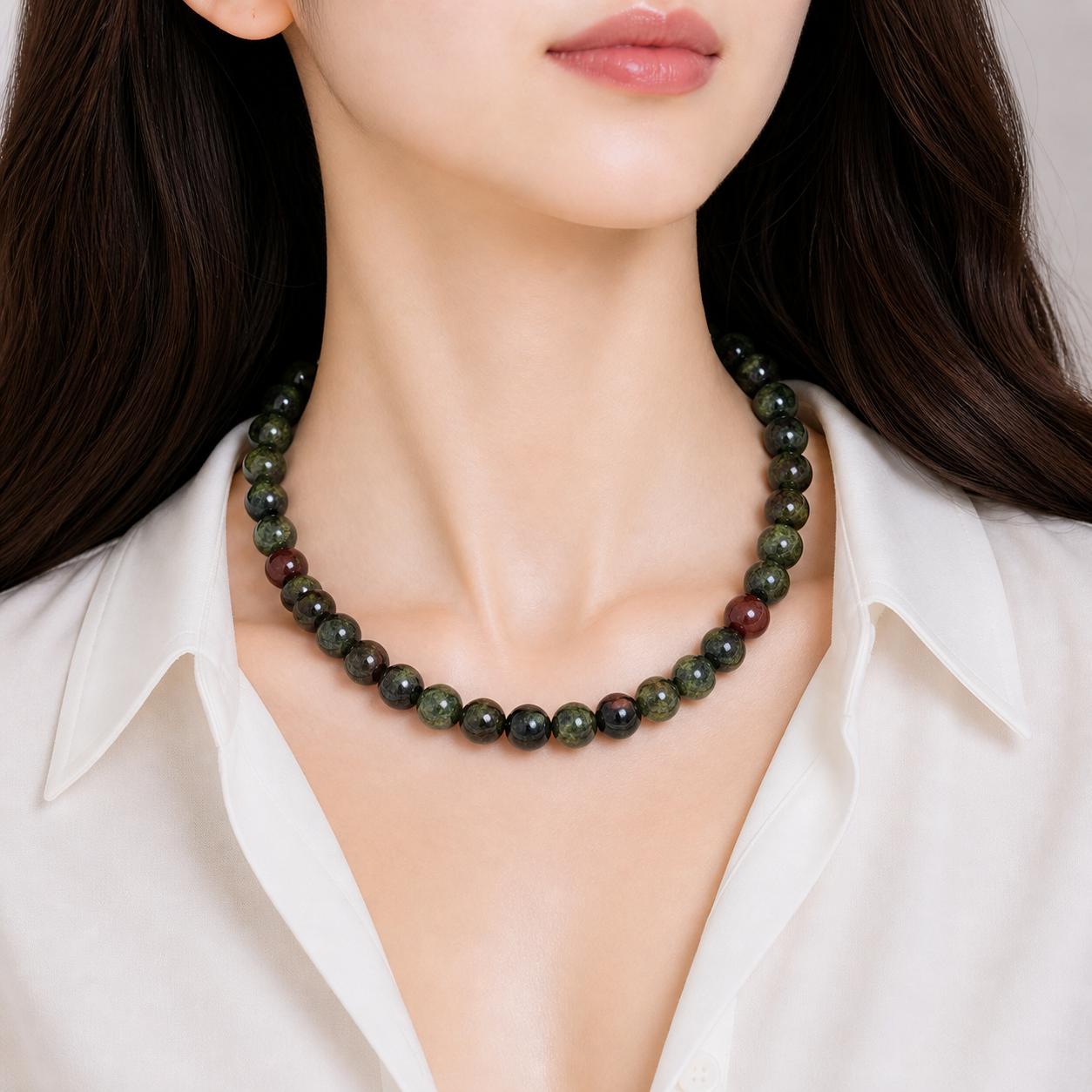 8mm Natural Dragon Bloodstone Gemstone Round Beads Jewelry Handmade Elegant Necklace 17-20 For Women 8BN-50
8mm Natural Dragon Bloodstone Gemstone Round Beads Jewelry Handmade Elegant Necklace 17-20 For Women 8BN-50