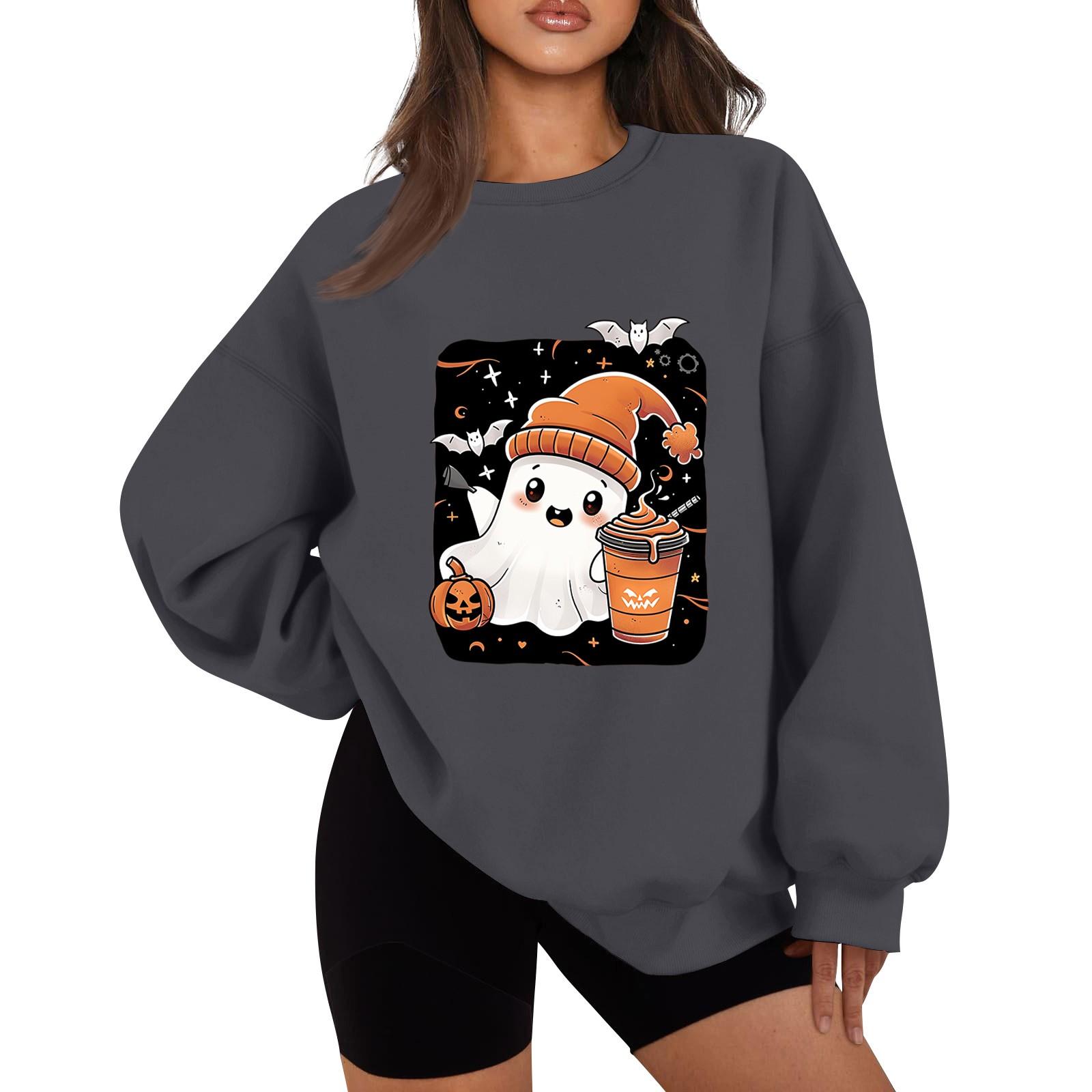 Жіноча модна повсякденна толстовка з принтом на Хелловін з довгим рукавом S
Жіноча модна повсякденна толстовка з принтом на Хелловін з довгим рукавом S