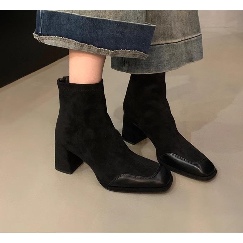 Square Toe Women Ankle Boots Suede High Heels Fashion Shoes Chunky Motorcycle Boots Trend Winter New Pumps Botas Short Boot 39 чорний
Square Toe Women Ankle Boots Suede High Heels Fashion Shoes Chunky Motorcycle Boots Trend Winter New Pumps Botas Short Boot 39 чорний