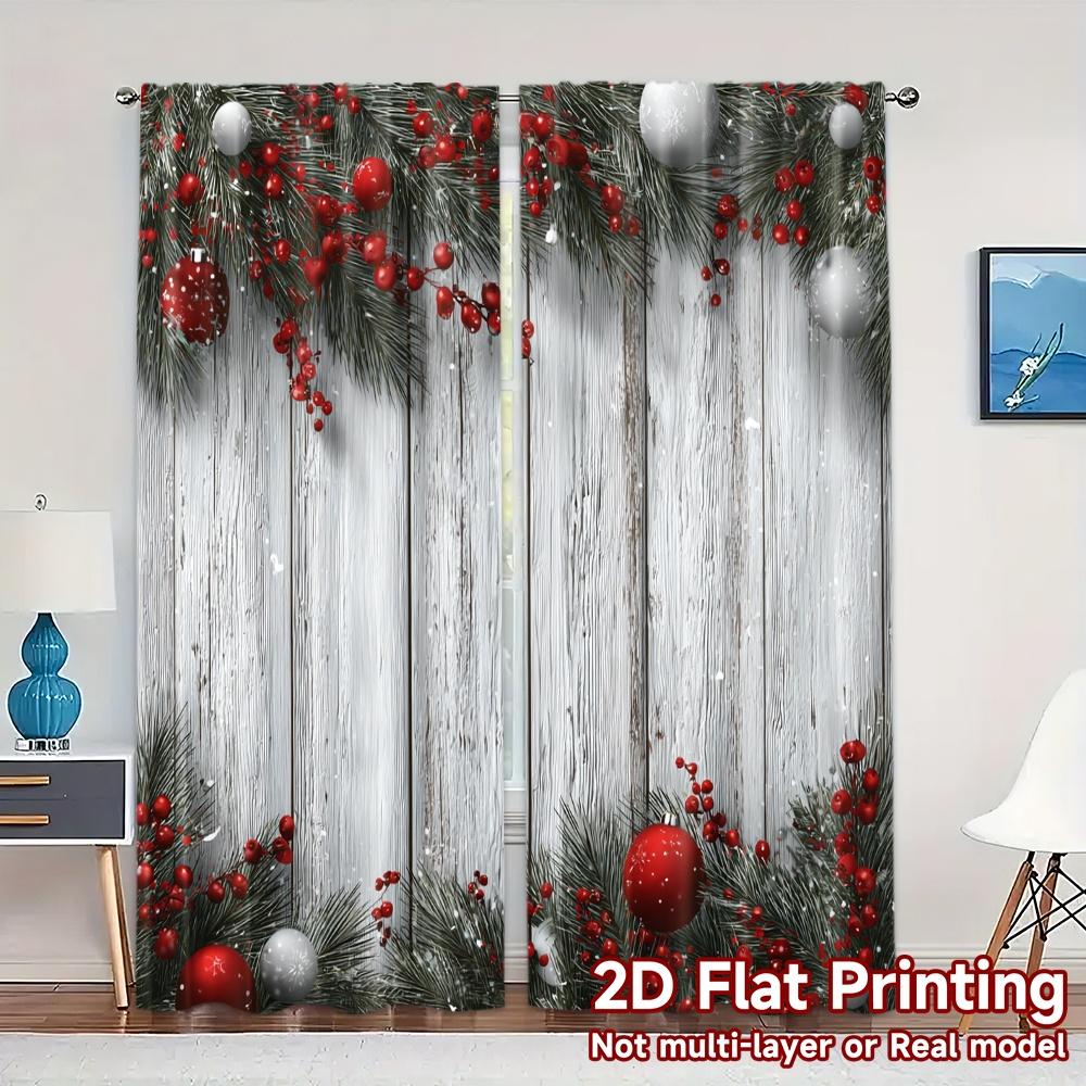 2D Flat Printing JIT 2pcs Curtains (Without Rod) Festive Wreath Popular Curtain Cloth Semi-Sheer Curtains Versatile All Use for 100*130 Grommet Top 1pcs
2D Flat Printing JIT 2pcs Curtains (Without Rod) Festive Wreath Popular Curtain Cloth Semi-Sheer Curtains Versatile All Use for 100*130 Grommet Top 1pcs