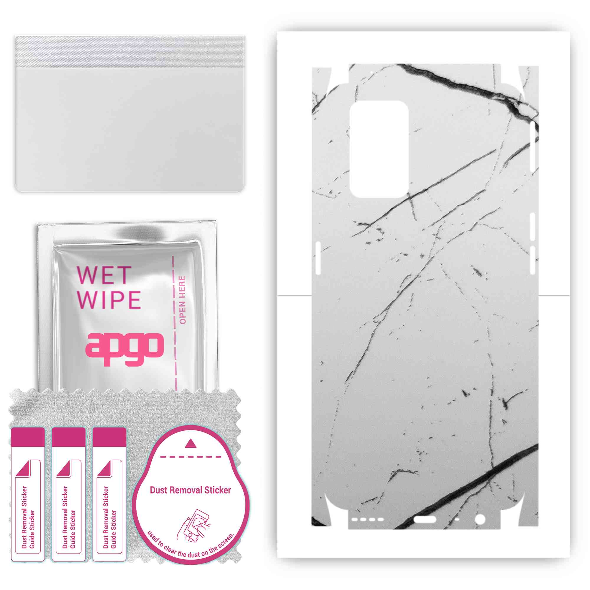 apgo Protective Skin Sticker for the back+sides compatible with Realme GT 5G, Full Wrap Film, Foil, Vinyl - Pattern White Marble
apgo Protective Skin Sticker for the back+sides compatible with Realme GT 5G, Full Wrap Film, Foil, Vinyl - Pattern White Marble