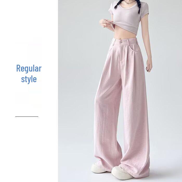 Smog Blue High-Waisted Wide-Leg Silk Pants for Women - 2026 Spring/Summer Collection M розовый
Smog Blue High-Waisted Wide-Leg Silk Pants for Women - 2026 Spring/Summer Collection M розовый