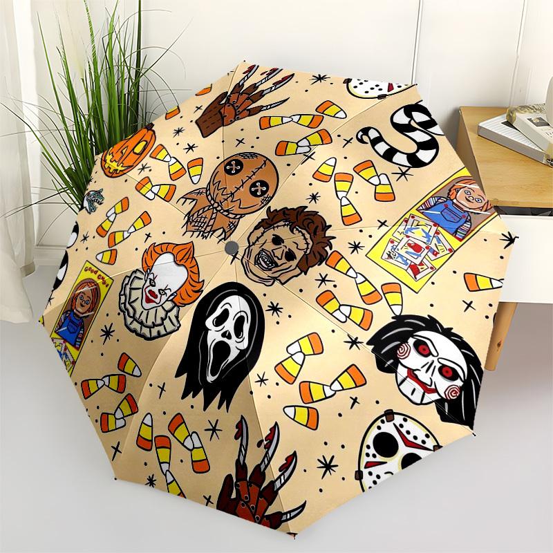 1pc Halloween Horror Icons Sticker Pack Umbrella with Plastic Handle,Suitable for All Seasons Home Travel Outdoor UmbrellaM1370
1pc Halloween Horror Icons Sticker Pack Umbrella with Plastic Handle,Suitable for All Seasons Home Travel Outdoor UmbrellaM1370