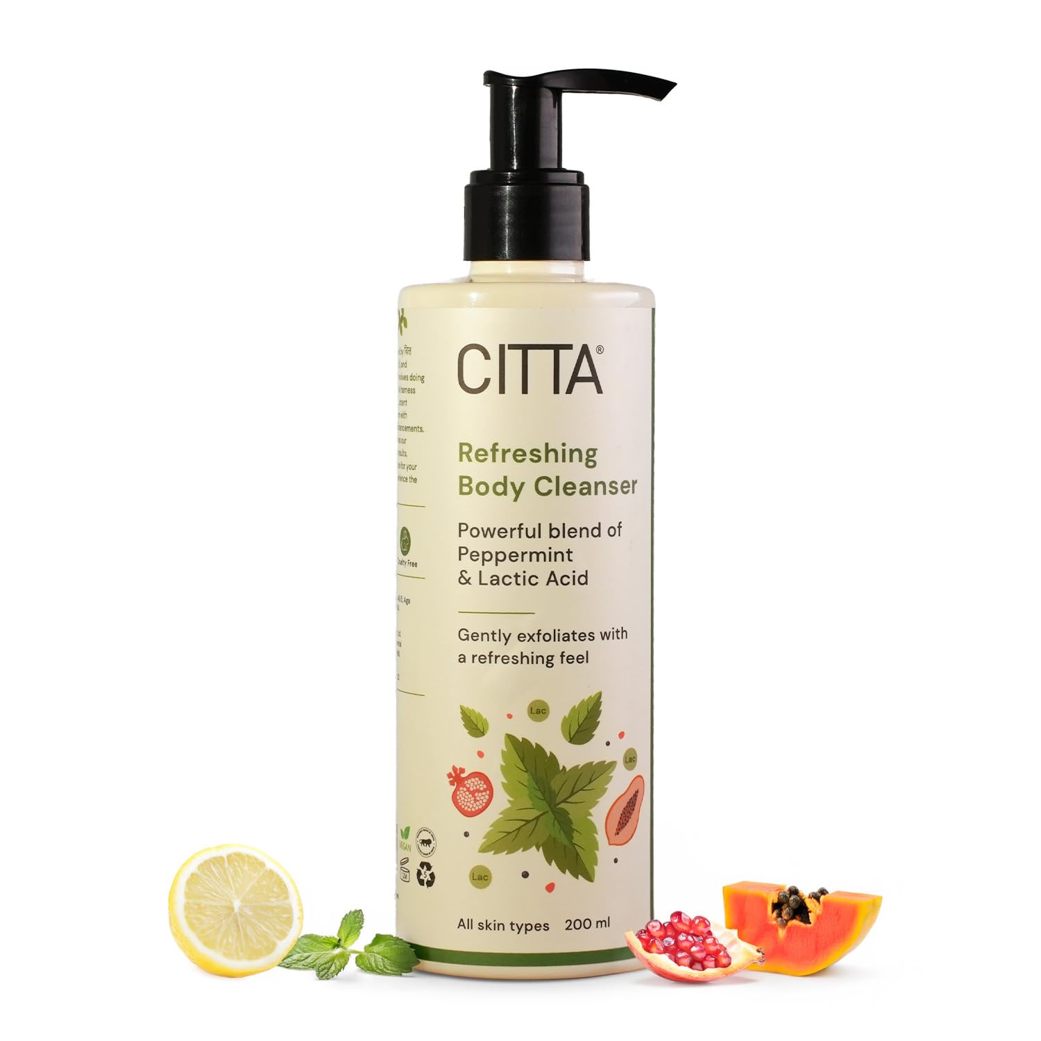 CITTA Refreshing Body Cleanser For Men & Women | Gently Buffs Away Dead, Dull Skin | Non-Drying, Nourishing Formula | 200 ml
CITTA Refreshing Body Cleanser For Men & Women | Gently Buffs Away Dead, Dull Skin | Non-Drying, Nourishing Formula | 200 ml