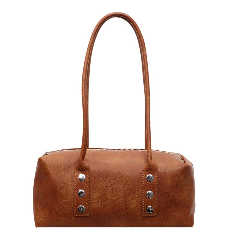 Classic PU Barrel Tote Bag with Metal Studs and Dual Handles for Everyday Use коричневый
Classic PU Barrel Tote Bag with Metal Studs and Dual Handles for Everyday Use коричневый