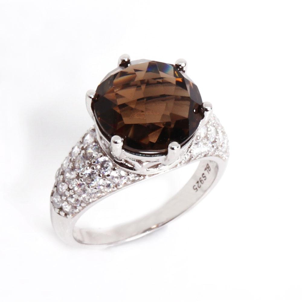 Classic 925 Sterling Silver Ring Real Gemstones Natural round 12.0mm Smoky Big Size Fine Jewelry for women s birthday party gift US RING SIZE:6# білий
Classic 925 Sterling Silver Ring Real Gemstones Natural round 12.0mm Smoky Big Size Fine Jewelry for women s birthday party gift US RING SIZE:6# білий