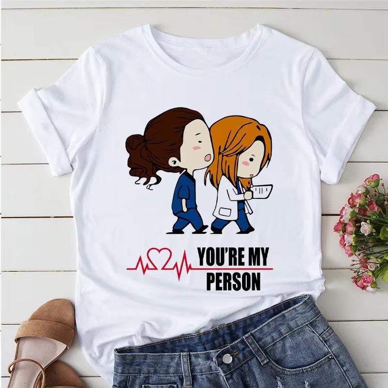 Cartoon print versatile style Tshirt for summer Womens casual round neck short sleeved daily Tshirt 4XL
Cartoon print versatile style Tshirt for summer Womens casual round neck short sleeved daily Tshirt 4XL
