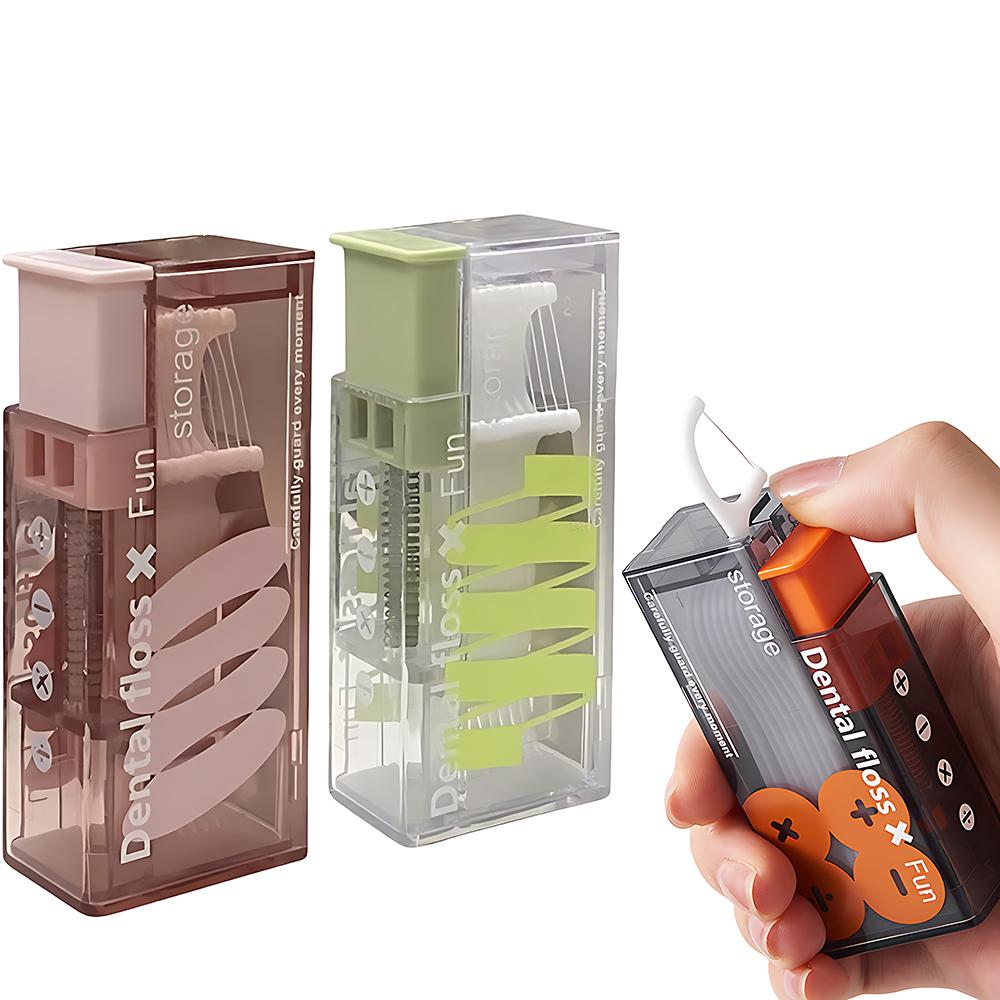 1/2/3PCS Portable Floss Dispenser Includes 10Pcs Floss Ejectable Floss Organiser Oral Care Press-on Disposable Flossing Sticks
1/2/3PCS Portable Floss Dispenser Includes 10Pcs Floss Ejectable Floss Organiser Oral Care Press-on Disposable Flossing Sticks