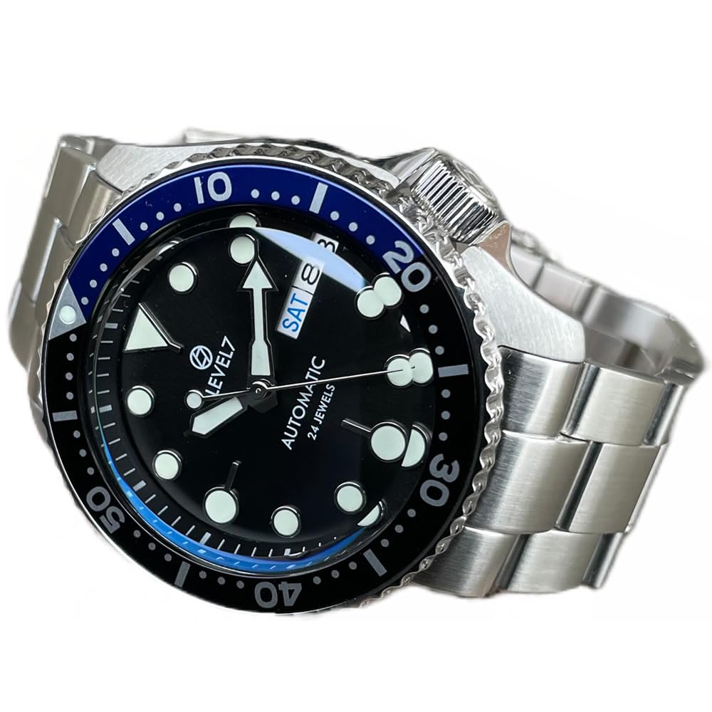 Handmade Japanese Watch 10 ATM Water Resistant Black Sapphire Crystal NH36 Automatic Movement Watch LEVEL7 Bezel Non-Reflective Diver s Men s (Black
Handmade Japanese Watch 10 ATM Water Resistant Black Sapphire Crystal NH36 Automatic Movement Watch LEVEL7 Bezel Non-Reflective Diver s Men s (Black